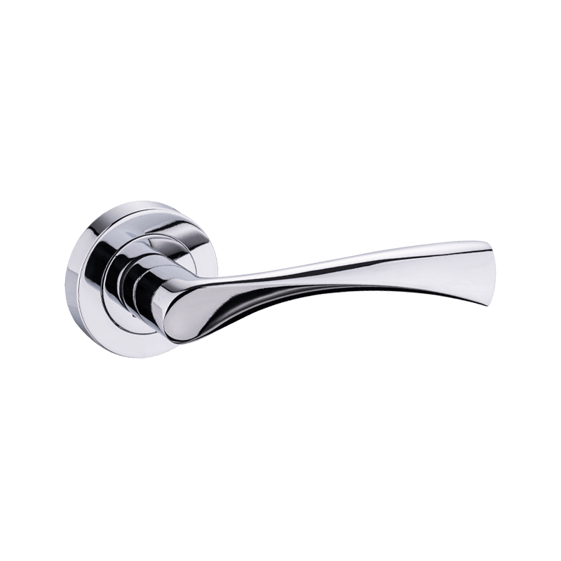 Aluminiumspak på Rose Door Handle Polish Chrome